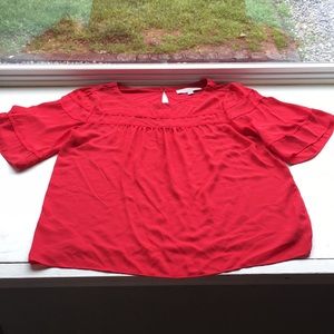 Loft size medium red blouse